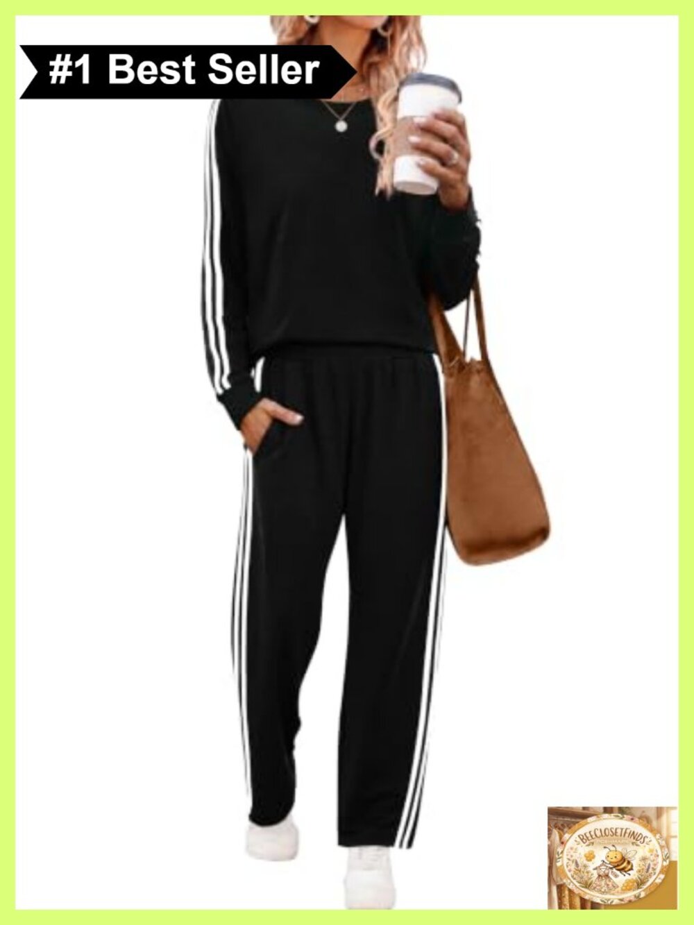 Sampeel 2 Piece Sweatsuit Set Long Sleeve Pullover Drawstring Sweatpants